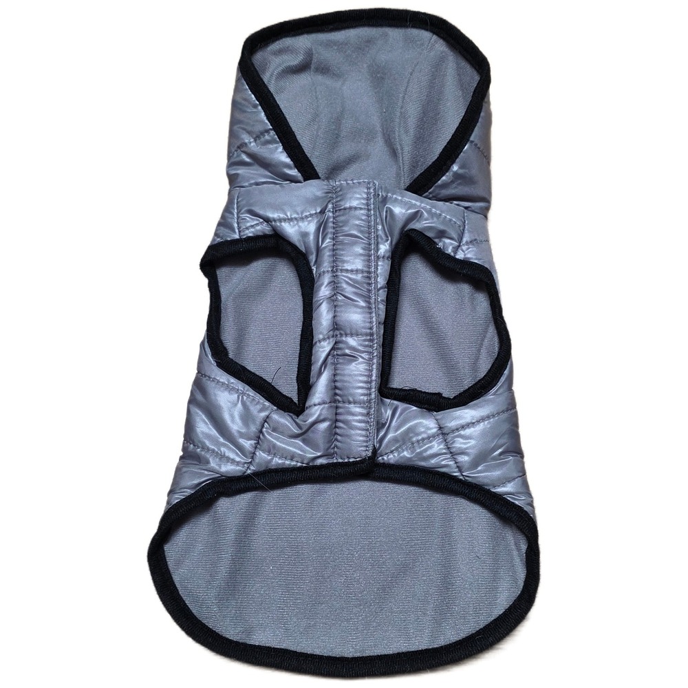 Puffer Dog Jacket Size XS‎ Silver Winter Warm Coat Pet Apparel